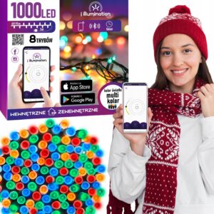 LAMPKI 1000LED MULTIKOLOR