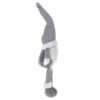 Krasnal skrzat świąteczny z brodą szary 47cm - obrazek 3