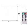 Lampki LED kurtyna girlanda druciki 3x3m 300LED multikolor pilot USB - obrazek 7