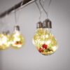 Lampki LED łańcuch na baterie kurtyna lampki choinkowe kule z dekoracją 3m 50LED ciepły - obrazek 5
