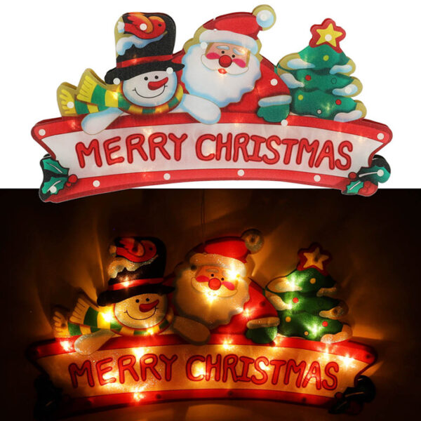 Lampki LED wisząca dekoracja świąteczna Merry Christmas 45cm - obrazek 3