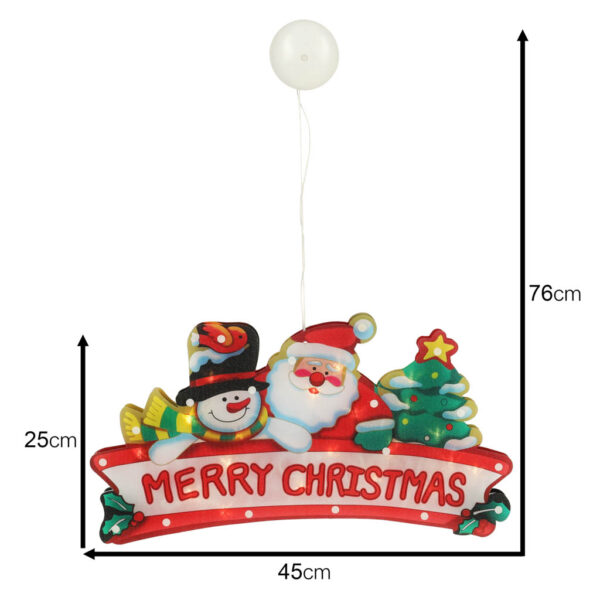 Lampki LED wisząca dekoracja świąteczna Merry Christmas 45cm - obrazek 4