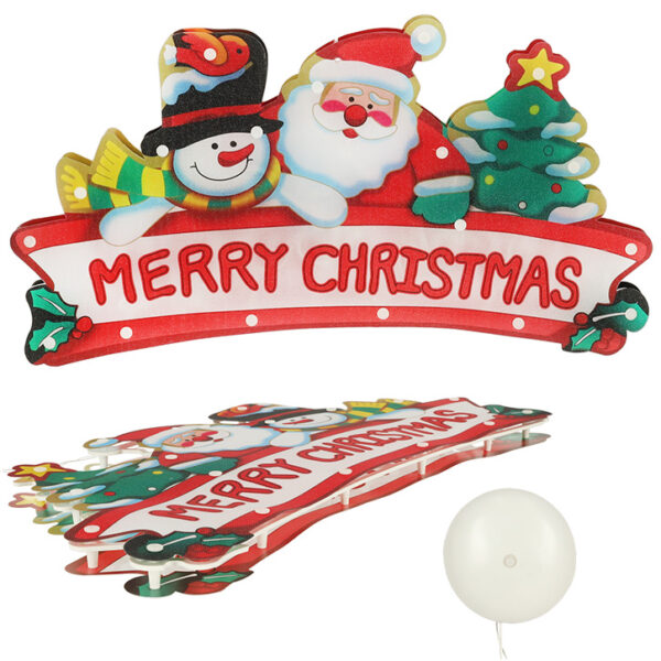 Lampki LED wisząca dekoracja świąteczna Merry Christmas 45cm - obrazek 6