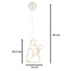 Lampki LED wisząca dekoracja świąteczna bałwanek 49cm 10 LED - obrazek 10